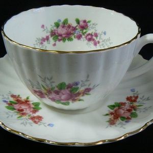 Radfords made in England Flowers Fine Bone China Tea Cup & Saucer set